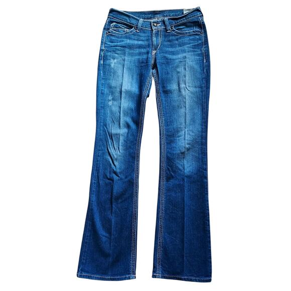 Ariat Turquoise Women's Low Rise Bootcut Med Wash Jeans Western Cowgirl Sz 29L - Picture 2 of 11